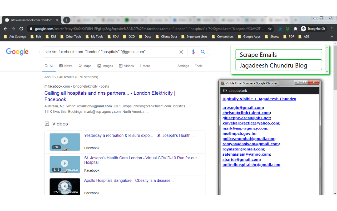 Visible Email Scraper Screenshot 2